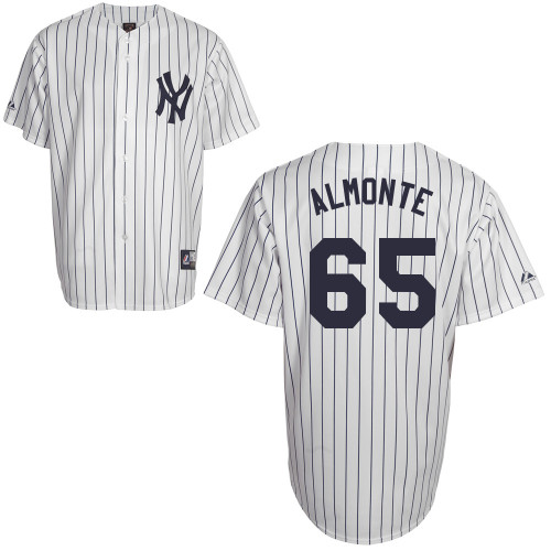 Zoilo Almonte #65 Youth Baseball Jersey-New York Yankees Authentic Home White MLB Jersey - Click Image to Close